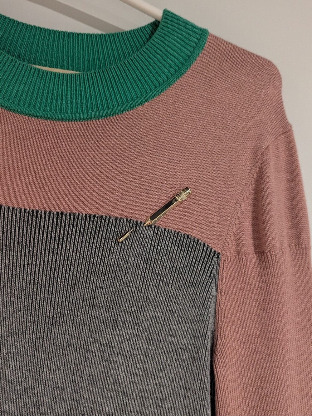 Ted Baker Colorblock Ribbed Dress 2 - Picture 2 of 4